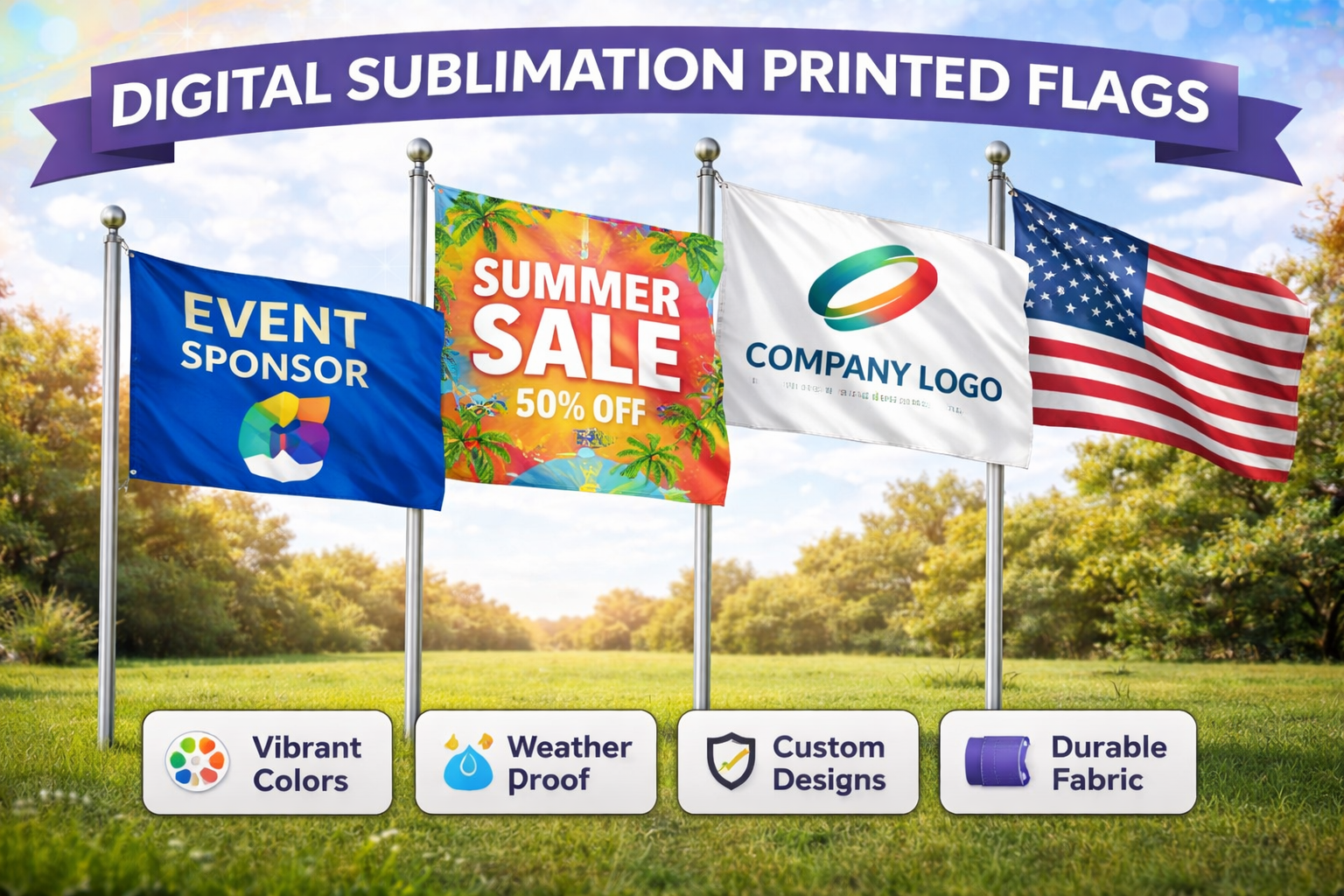 Digital Sublimation Printed Flags